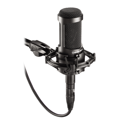 AT2035 SIDE-ADDRESS CARDIOID CONDENSER MICROPHONE / INCLUDES A CUSTOM SHOCK MOUNT AND PROTECTIVE POUCH